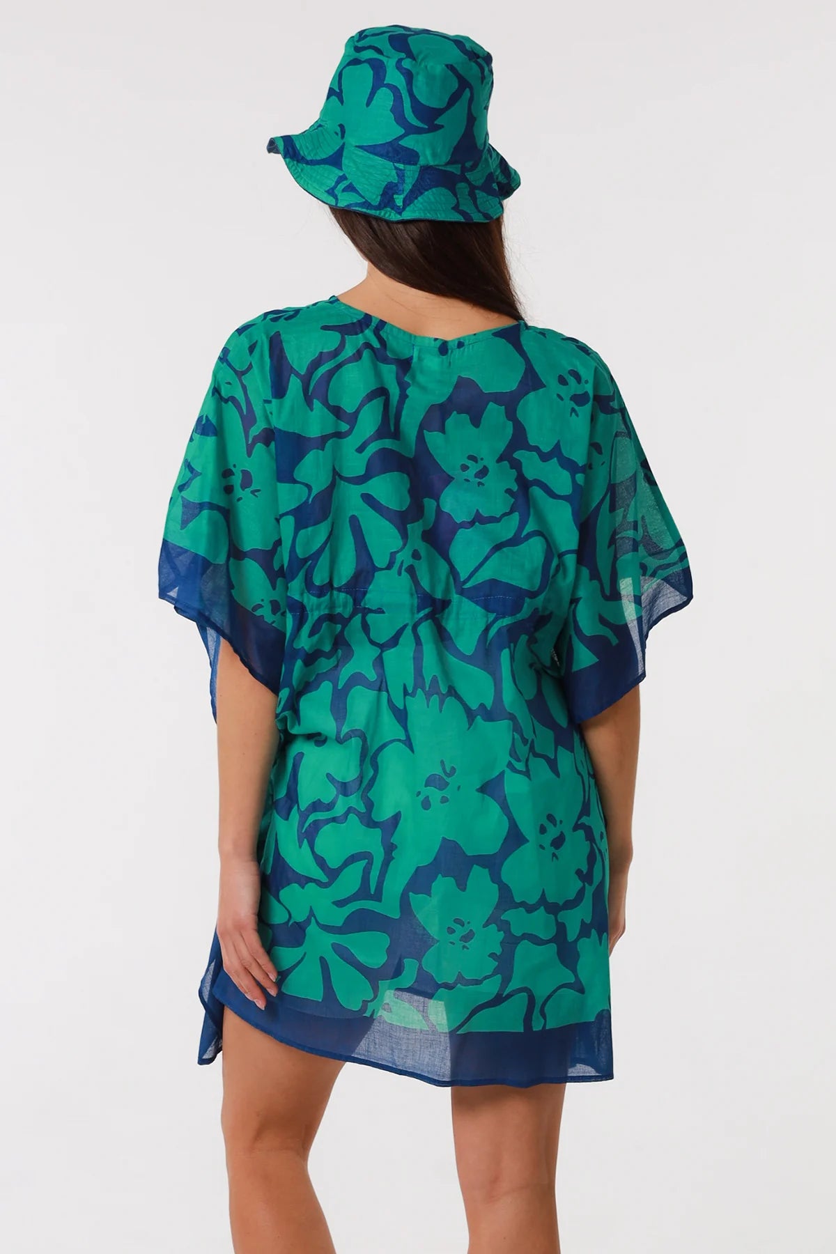 Karina emerald Kaftan & Hat set