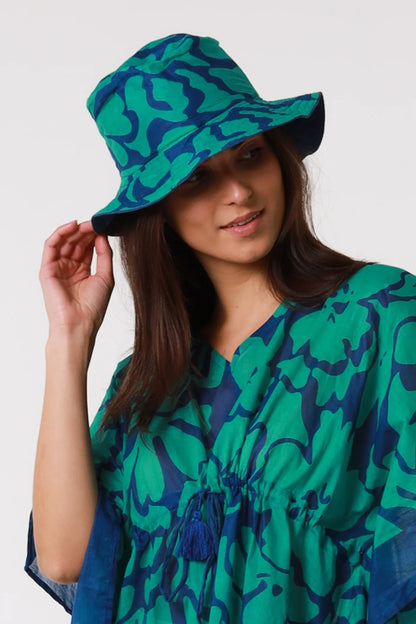 Karina emerald Kaftan & Hat set