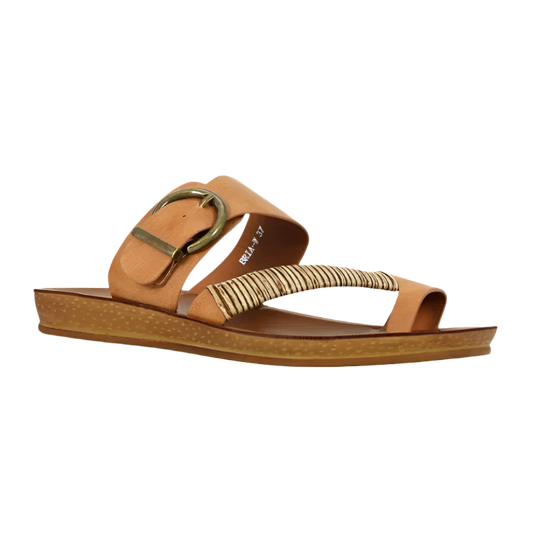 Bria Sandal in Brandy