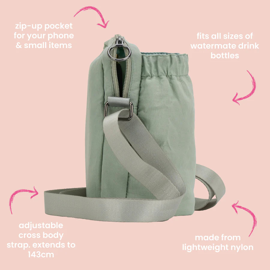 AT Water Bottle Phone Bag -Sage