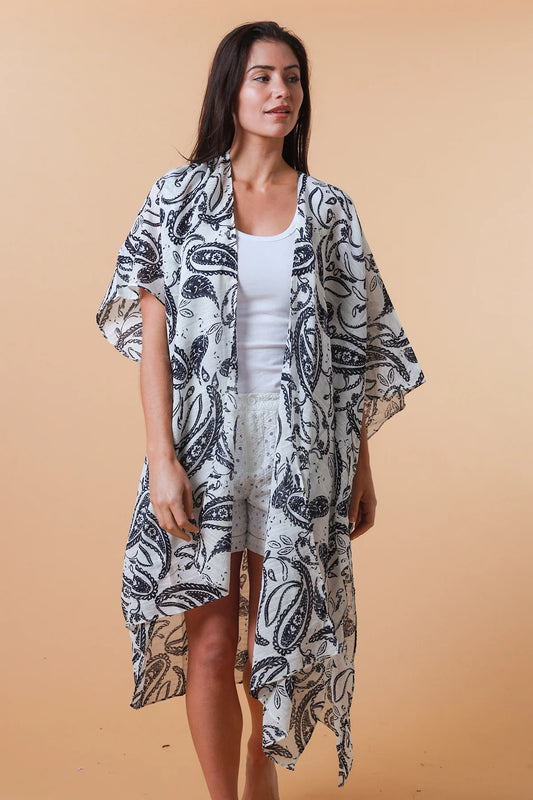 Sarah print kimono