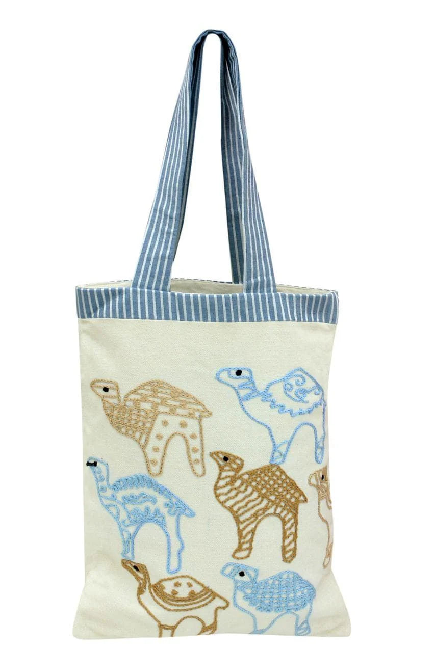 Tote-ally Camel: A Versatile and Stylish Hand-Embroidered Bag