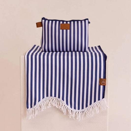 Classic Sand Free Towel- Navy