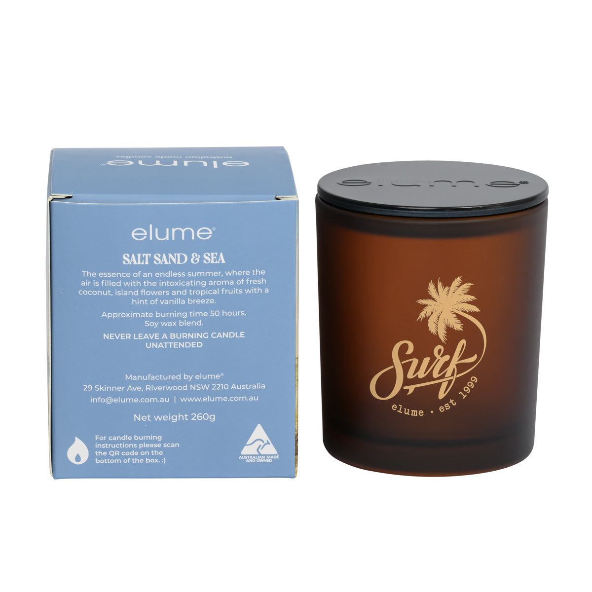 Surf Salt Sand Sea Candle - Elume Australia Made