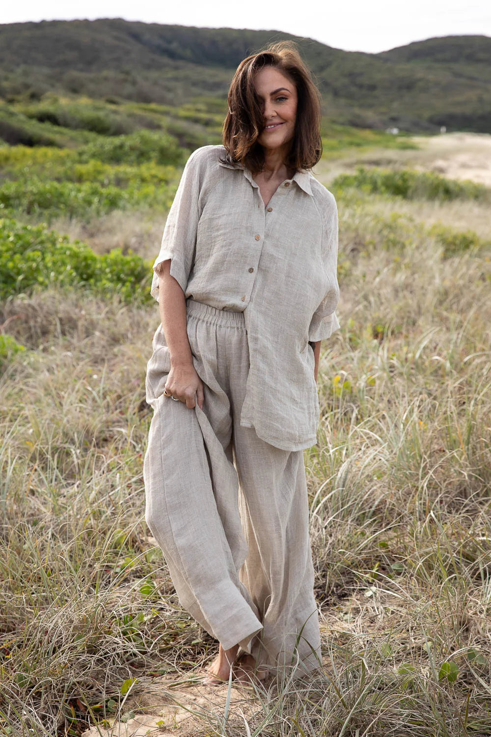 Eadie Arana Linen Pant - Natural