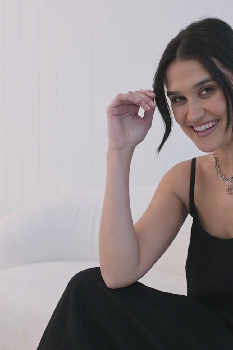 Eadie Fundamential Linen Midi - Black