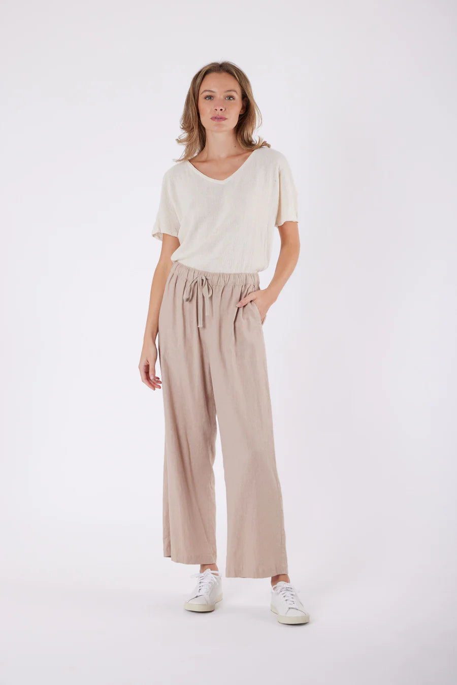 Isla Linen Pant - Oatmeal