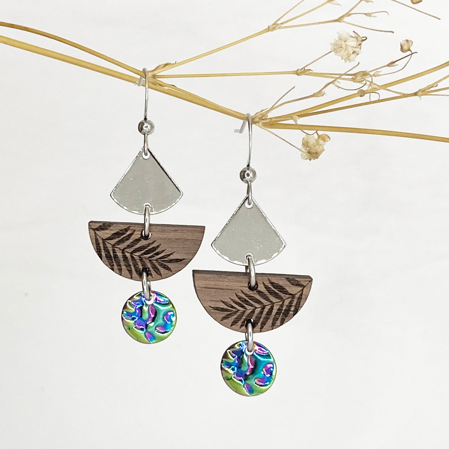 Joy design (silver ) -  Firefly design Earrings