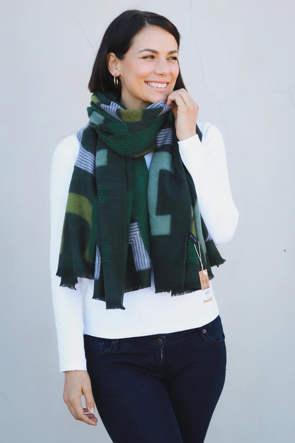 Winter Green pashmina scarf