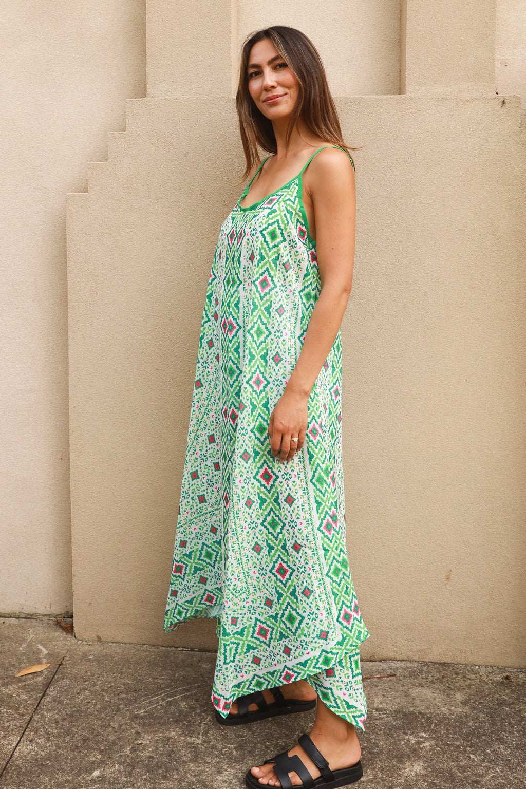 Lara Beach Dress- Green