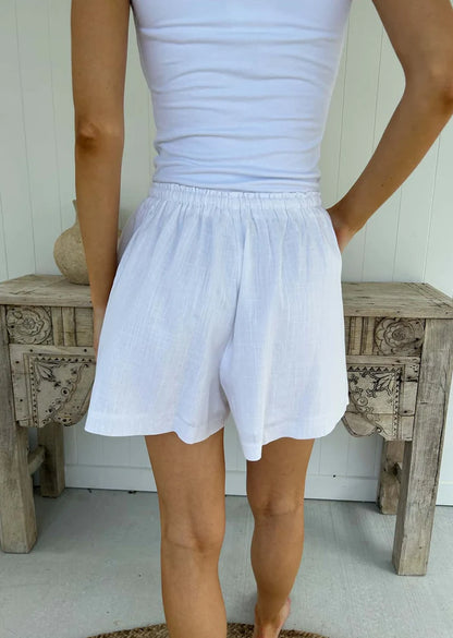 Luna Linen shorts - white