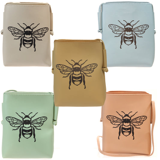 The Bee Buzz crossbody Pouches in different colors
