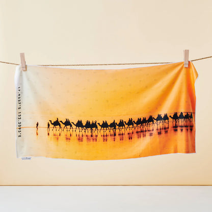 Sunset tide Destinations beach towel