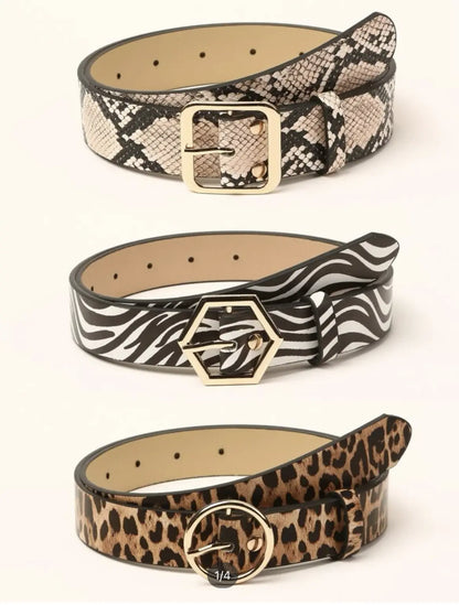 animal print belts