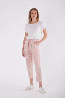 Tuscan Linen Pant -blush stone wash