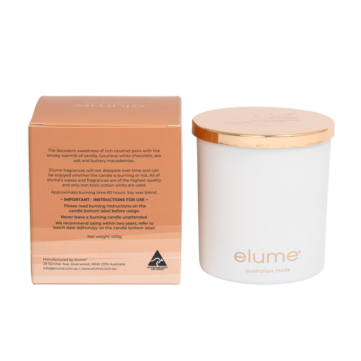 Creme Caramel & Macadamia Soy Candle