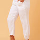 Finn Linen Pants - White