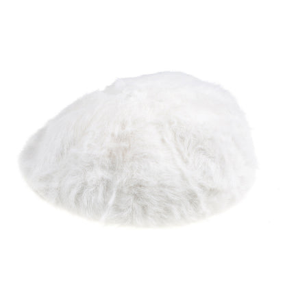 French Beret hat- snow white