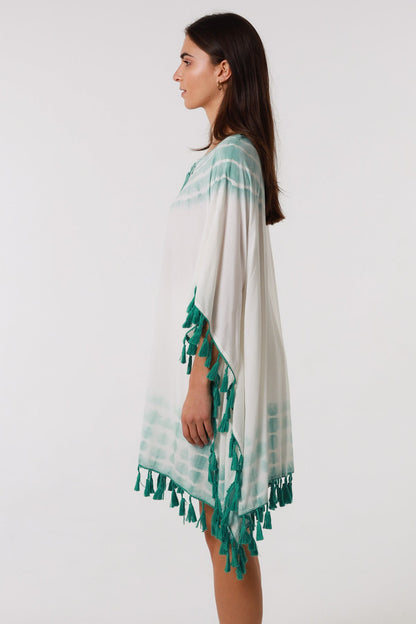 Danika Emerald cotton kaftan dress