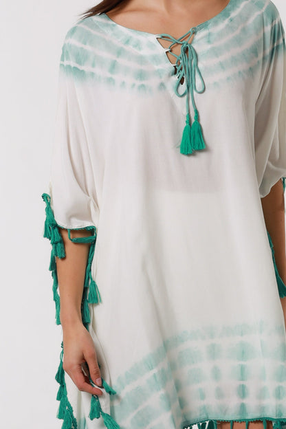 Danika Emerald cotton kaftan dress