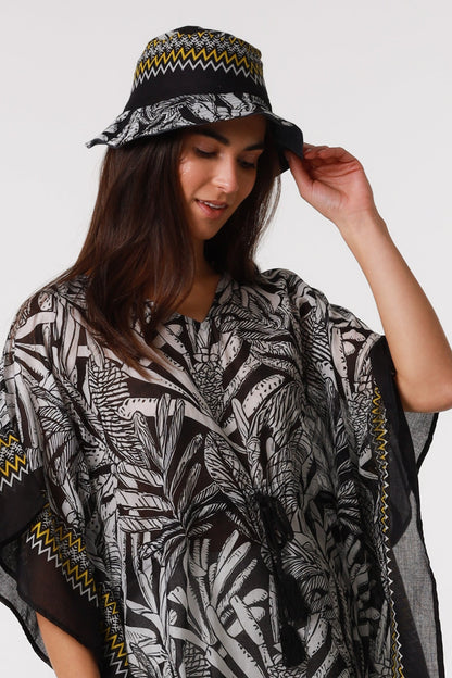 Zanadu cotton Kaftan & Hat Set