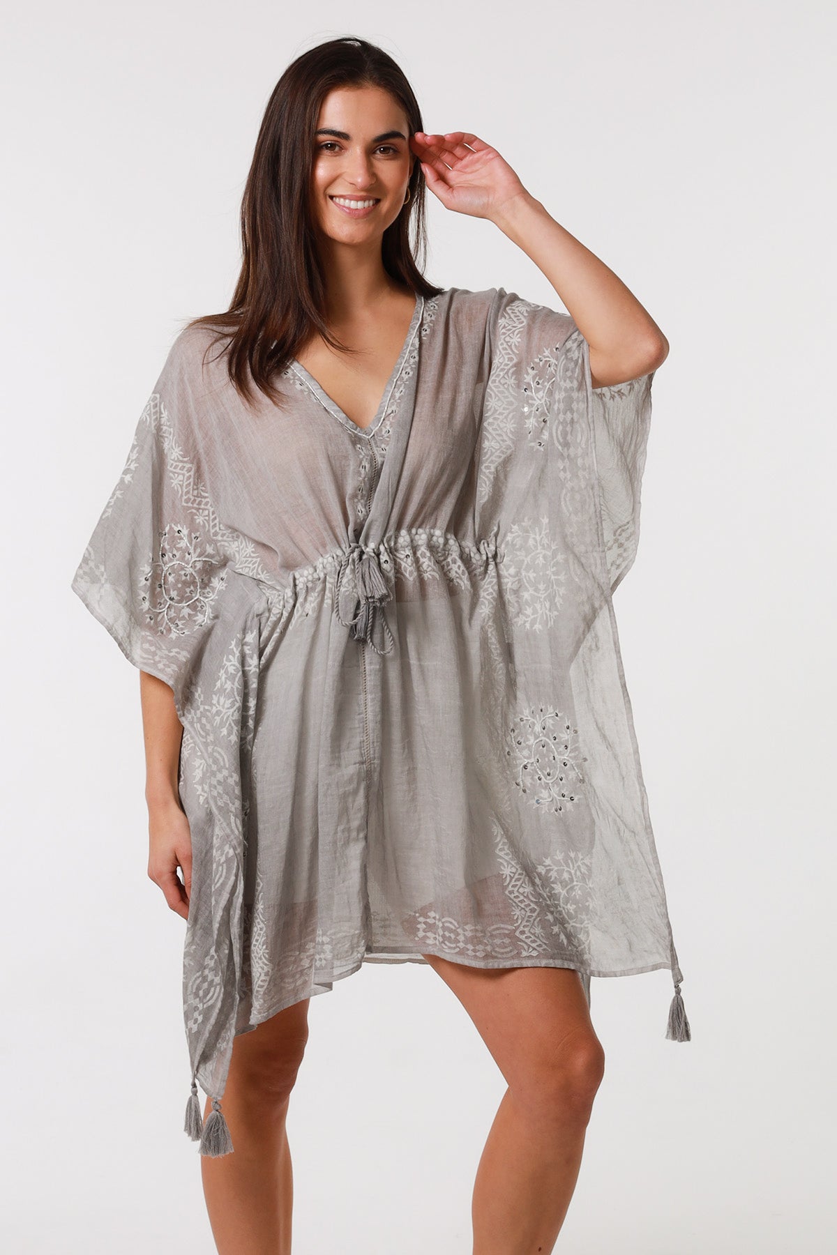 Sarah Stone cotton Kaftan dress