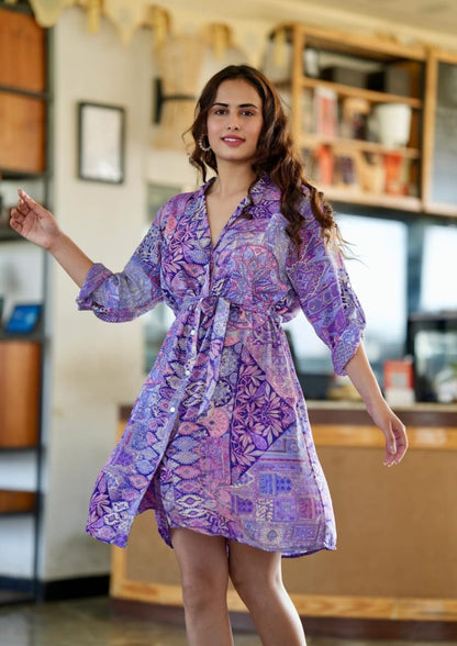 Sasha Paisley Silk Shirt Dress - Choose from 4 colours