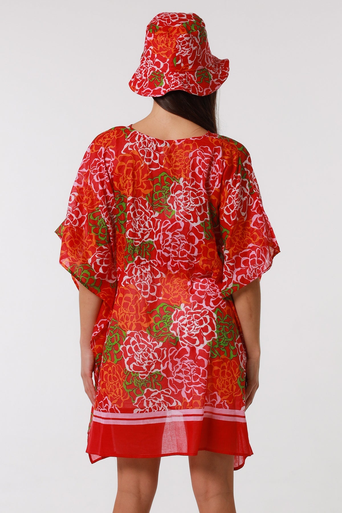 Emily cotton Kaftan dress & Hat Set