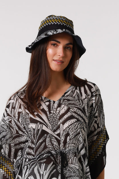 Zanadu cotton Kaftan & Hat Set