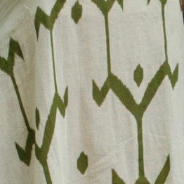 Ramona Baggy ramie pants -Print ethnic olive