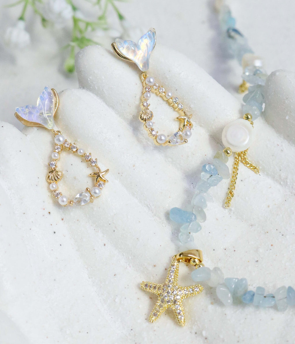 Pear Whale Earrings