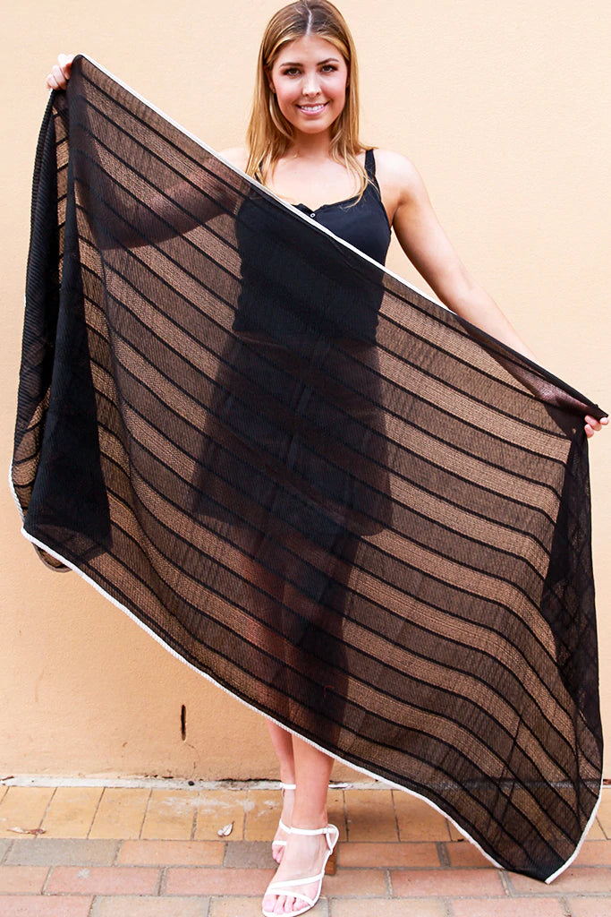 brown stripe scarf