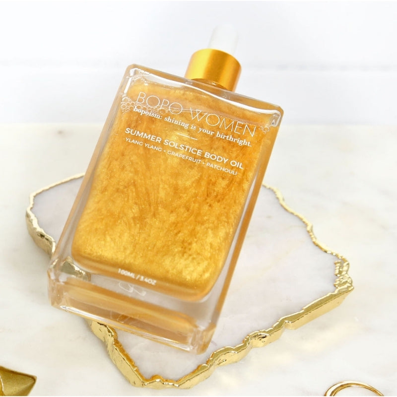 bopo women summer solstice body oil ylang ylang + grapefruit + patchouli