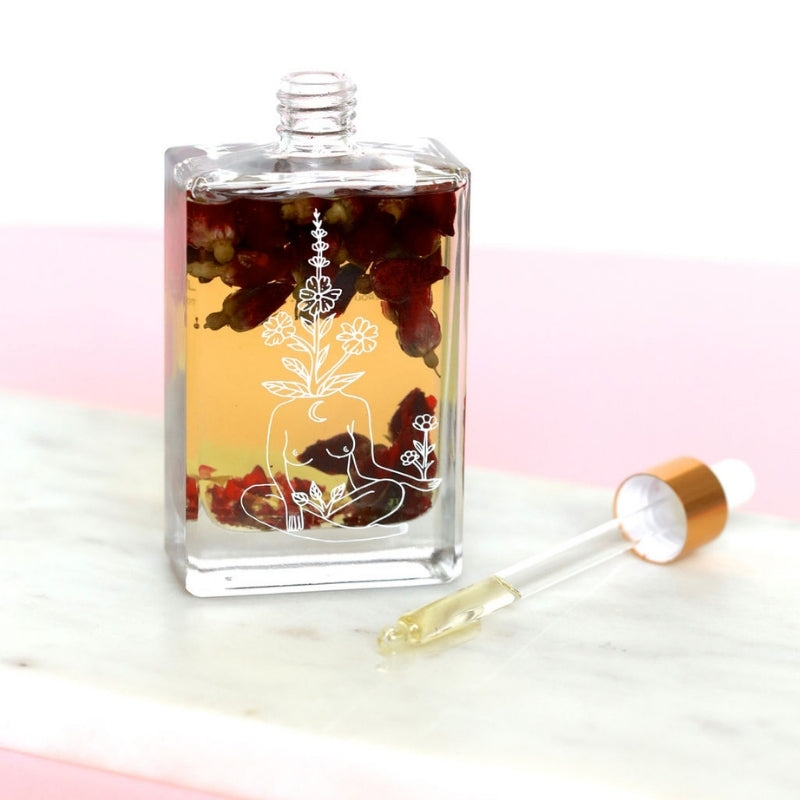 self love body oil with dropper