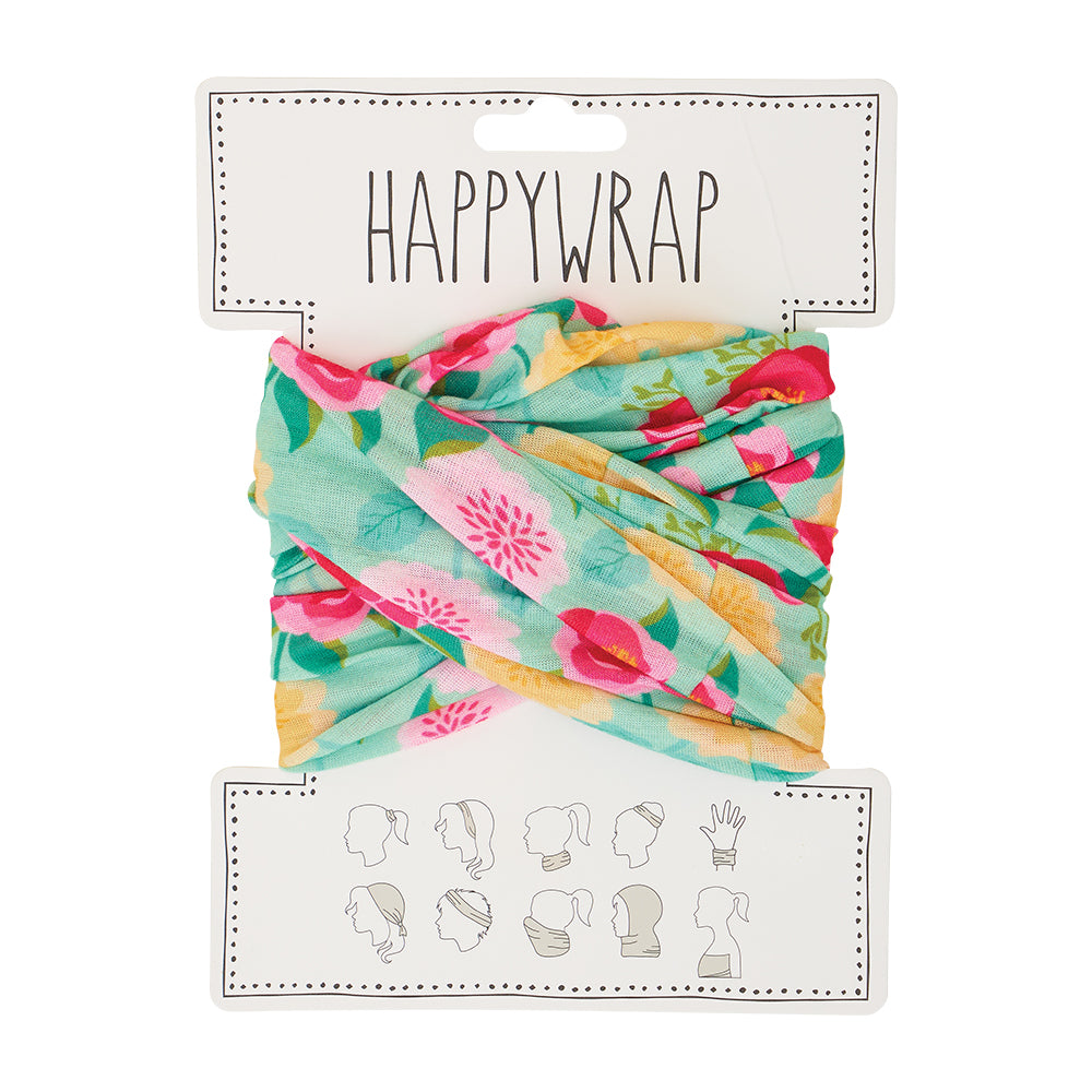 Happy Wrap scarf bandana – Camellias Mint