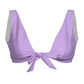 tie front top beach bikini in lilac