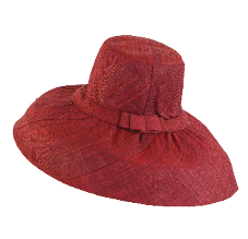 Demi Capeline Straw Hat- Red