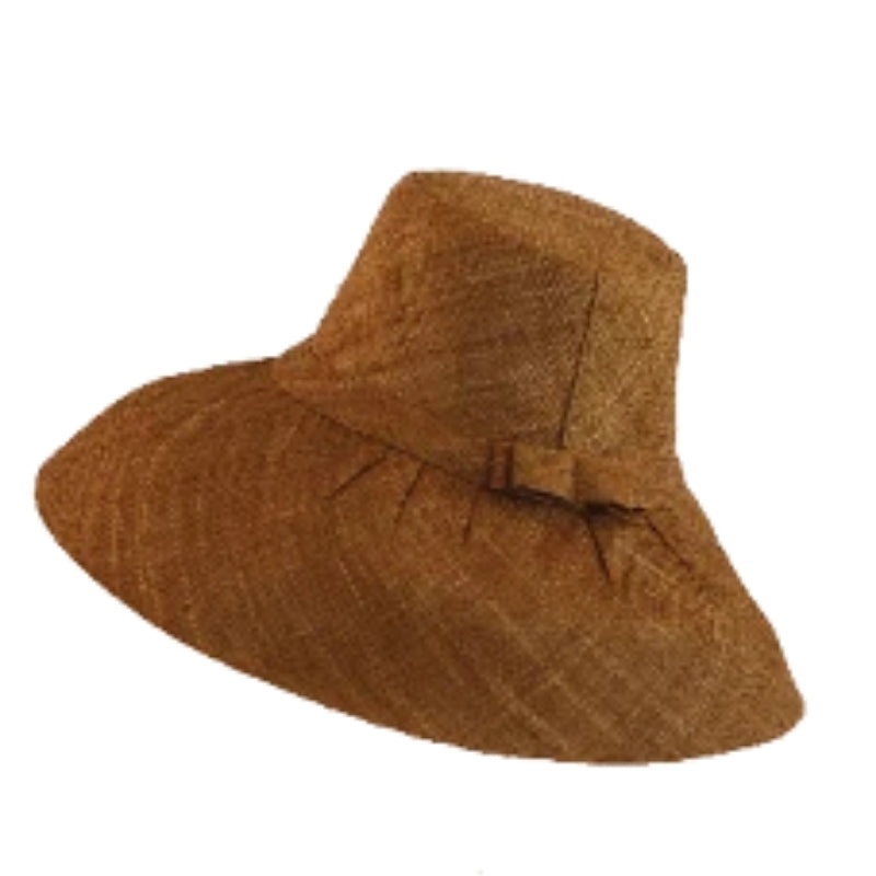 demi capeline cinnamon mocha straw hat