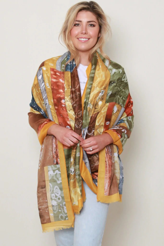multicolored scarf