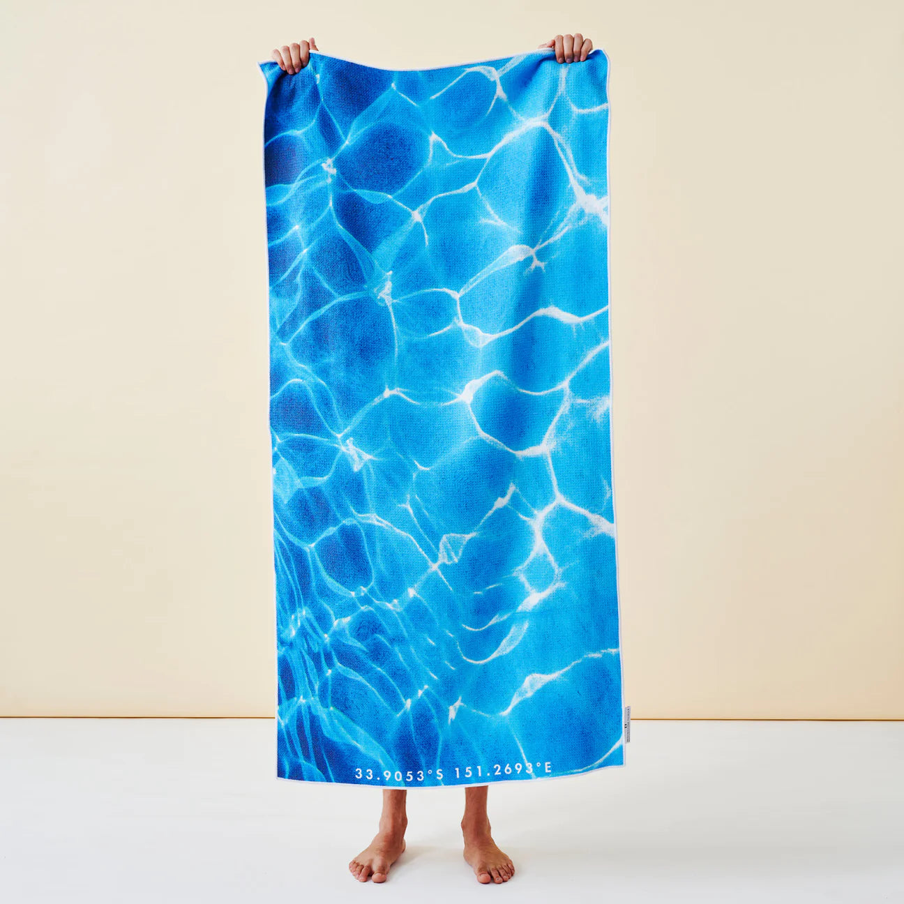 Destination Towels deep blue Watercolor underwater beach reflection