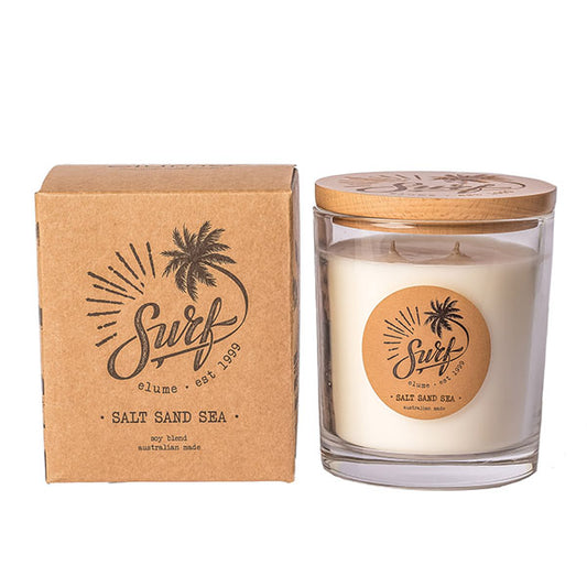 Surf Salt Sand Sea Candle - Elume Australia Made candle in a glass