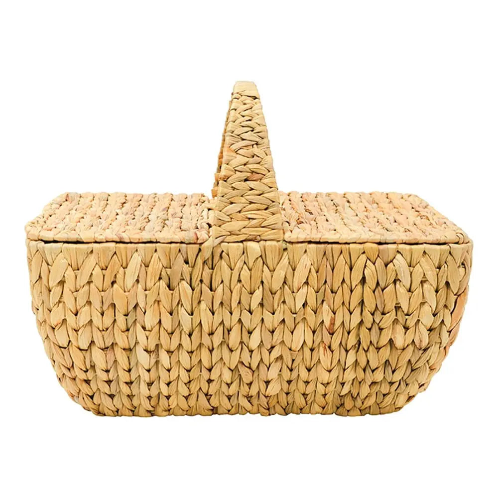 Water Hyacinth Braided Woven Picnic Basket