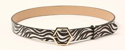 zebra print belts