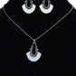 emery rose Ethnic Boho Geometric pendant Necklace and hook Earrings Set