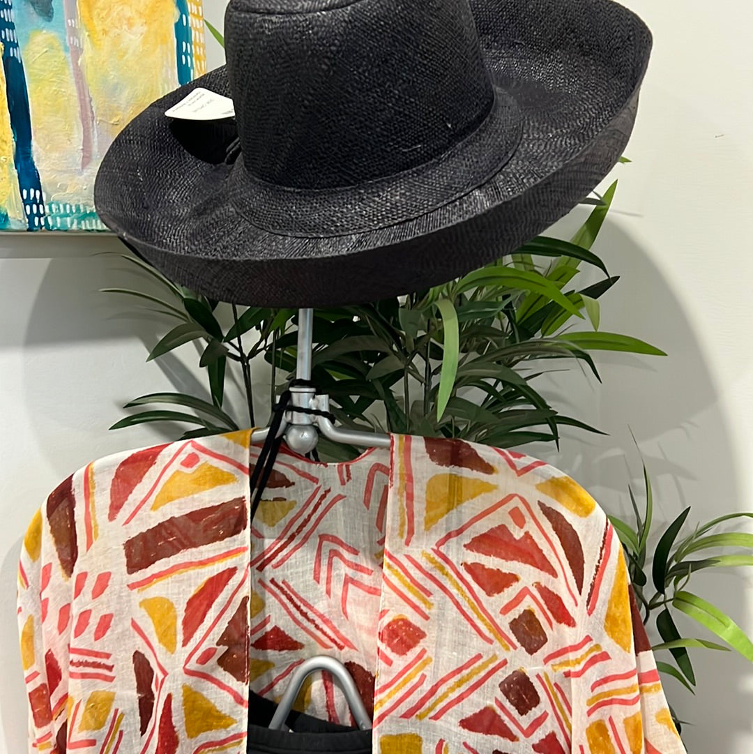 Demi Capeline Straw hat- Black