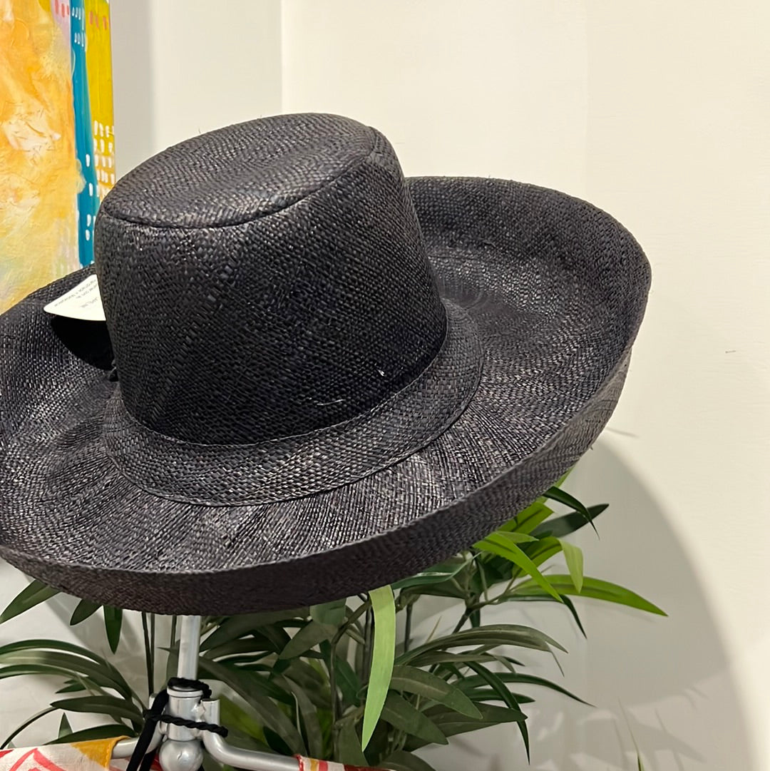 Demi Capeline Straw hat- Black