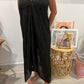 black Cave Woman long Indie dress - Shiny threads