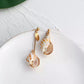gold plated Conch shell drop earrings