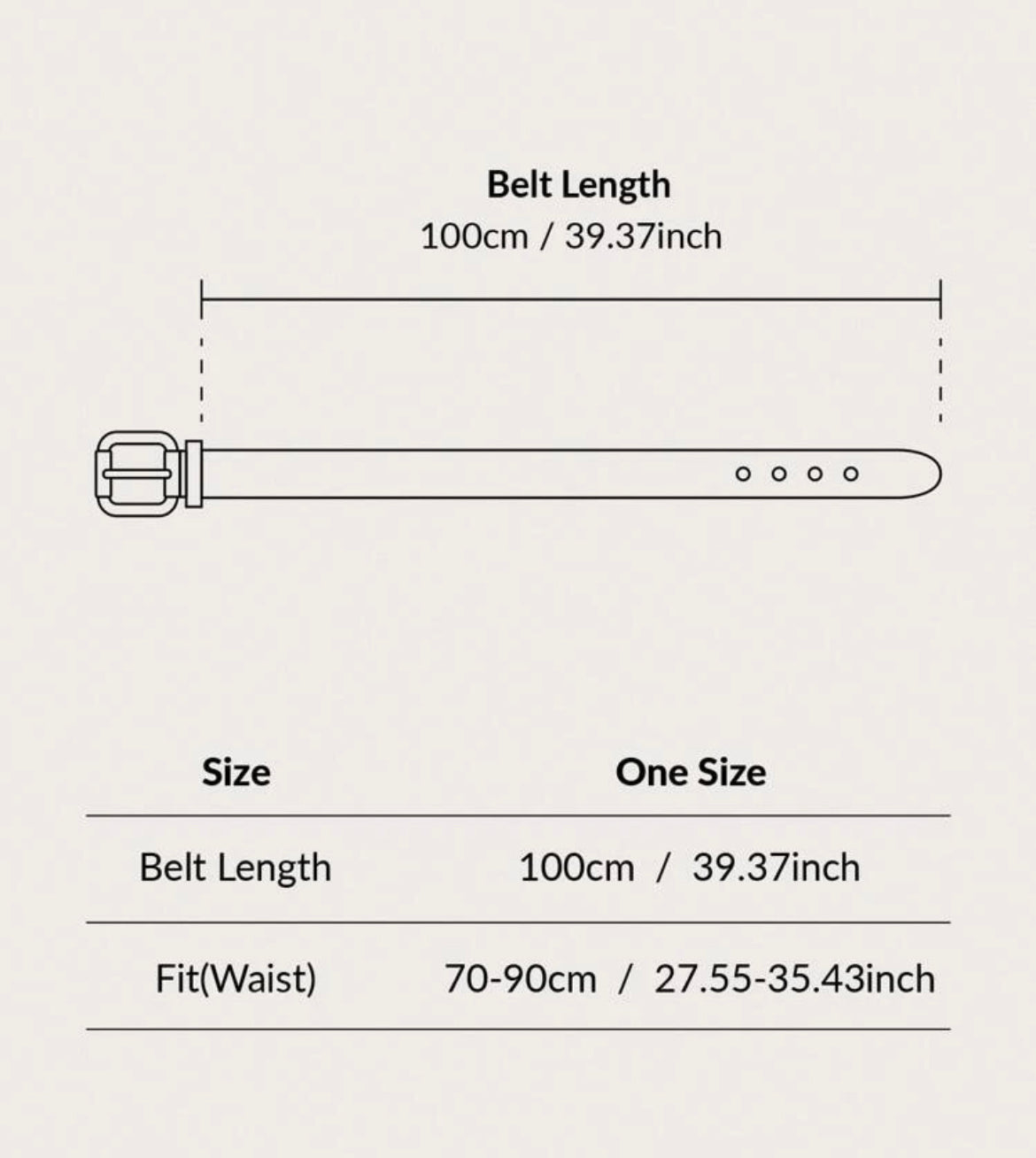 belt length size measurement