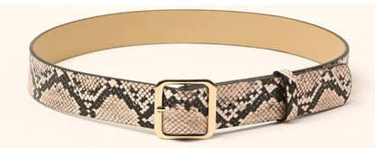 snake print belts